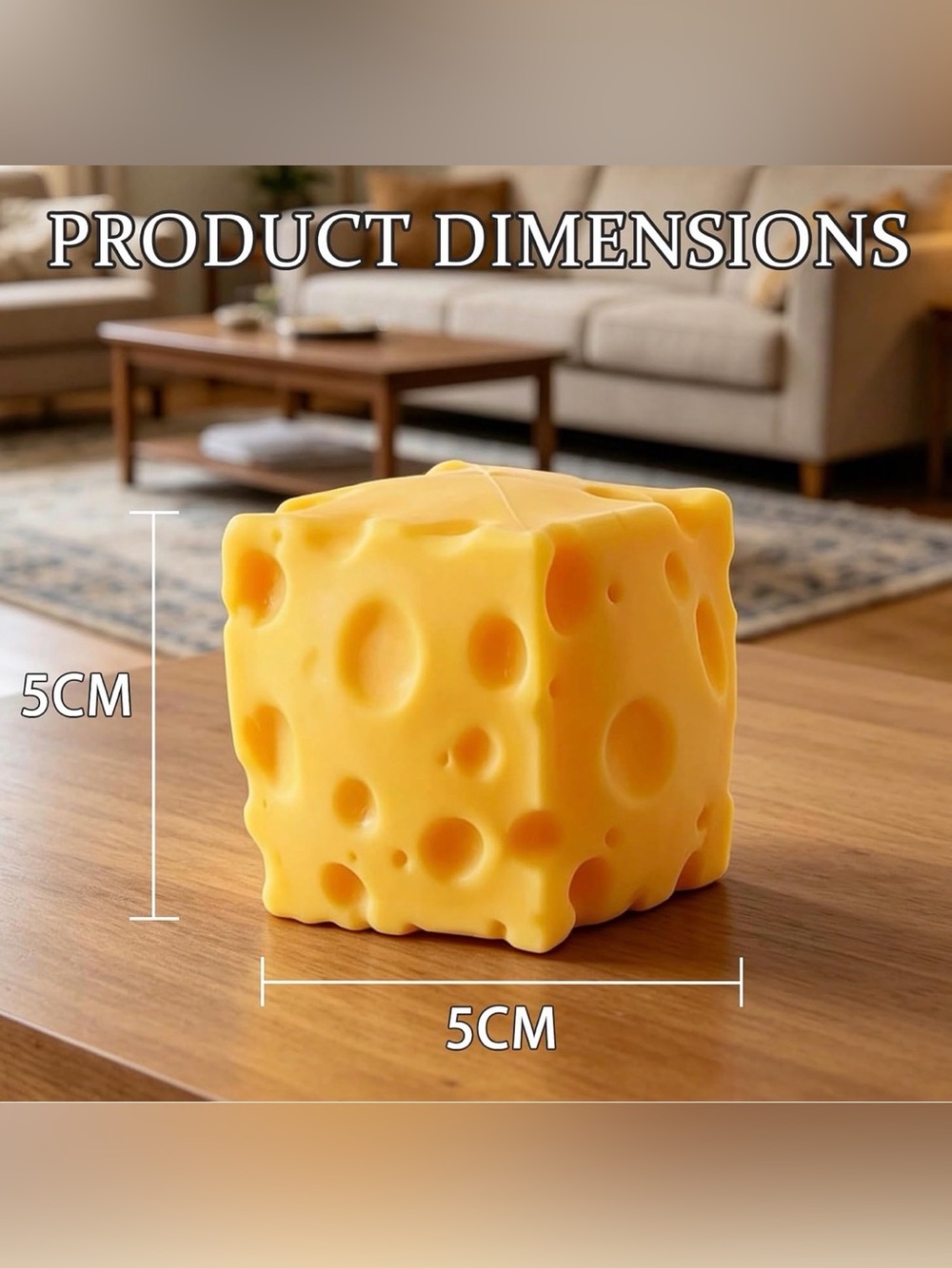 030 2pcs Cheese Squeeze Yellow Toy, 2.36 inch Slow Rebound Sensory Focus Fidget - Picture 4 of 11
